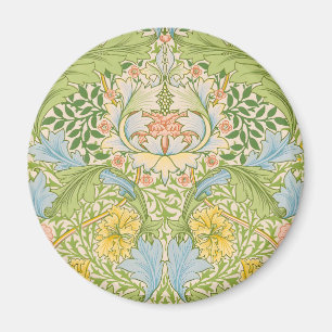 Imán Wm Morris Myrtle Floral Arte Nouveau Pastel