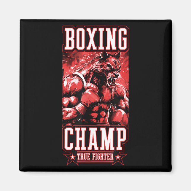 Imán Wolf Boxing Champ _ Boxer Fighter Motivation  (Frente)