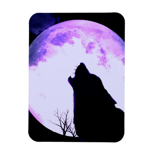 Imán Wolf Howl Premium Magnet (Vertical)