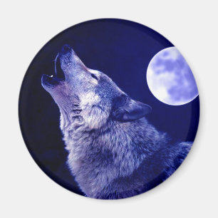 Imán Wolf Howling en la Luna