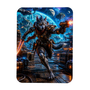 Imán Wolf-Like Alien Pirate — Running Assault