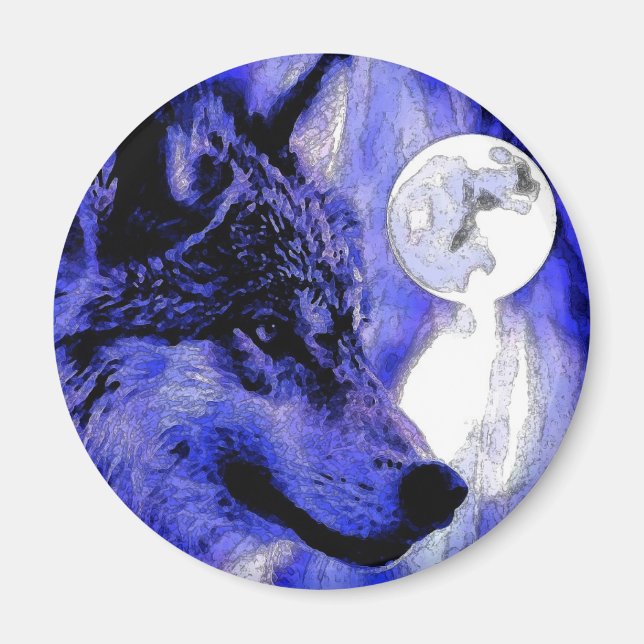 Imán Wolf & Moon (Frente)