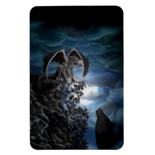 Imán Wolf Moon - Wolf con Golem
