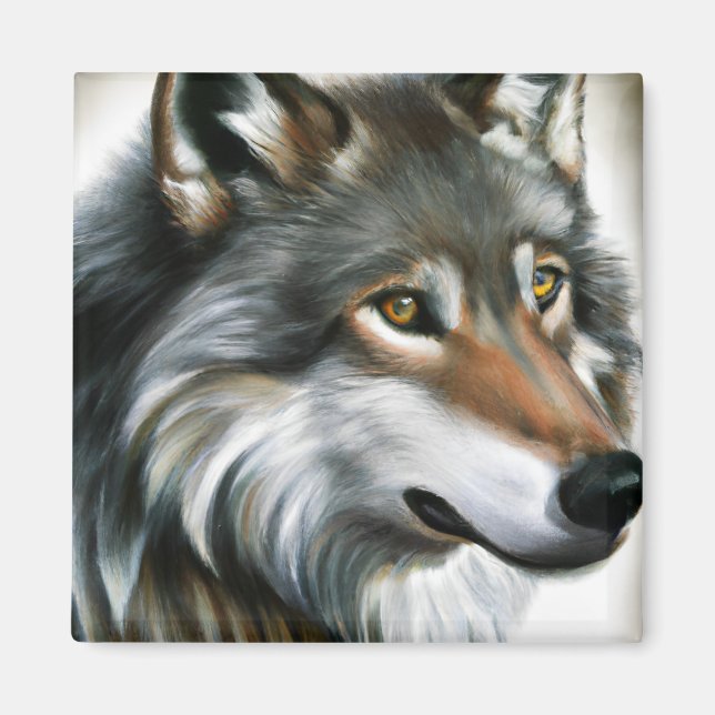 Imán Wolf Painting (Frente)