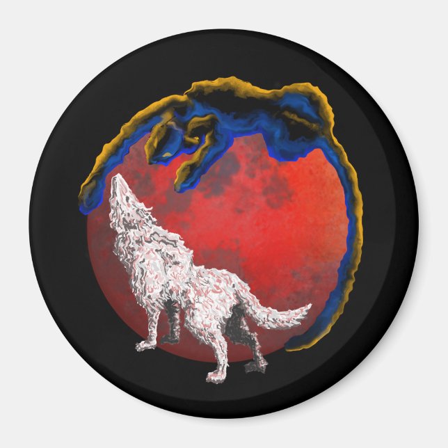 Imán Wolf Panther Lunar Eclipse Magnet (Frente)