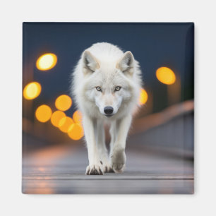 Imán Wolf Wildlife Animal En La Calle
