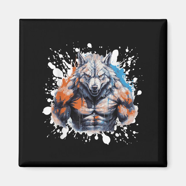 Imán Wolf Workout Gym Fighter Bodybuilder  (Frente)