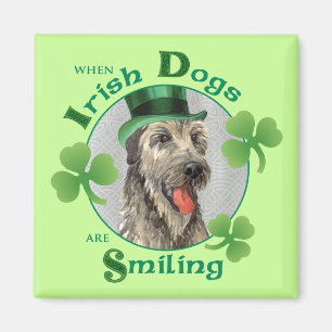 Imán Wolfhound irlandés del día de St Patrick