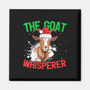 Imán Womat Goat Whisperer Navidad Decoración Santa Hat