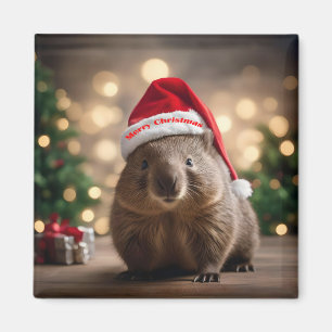 Imán "Wombat Wonderland: Una noche de Navidades acogedo