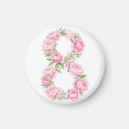 Imán Women’s Day Peony Flower for March 8 