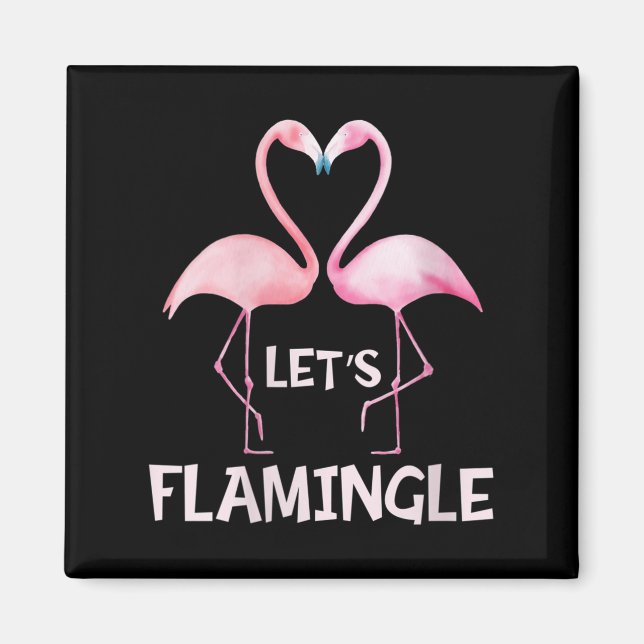 Imán Womens Cute Let's Flamingle Nk Flamingo Summer Lov (Frente)