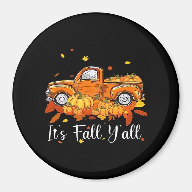 Imán Women's Fall Y'all Pumpkin Otumn Tree Hello Fa (Frente)
