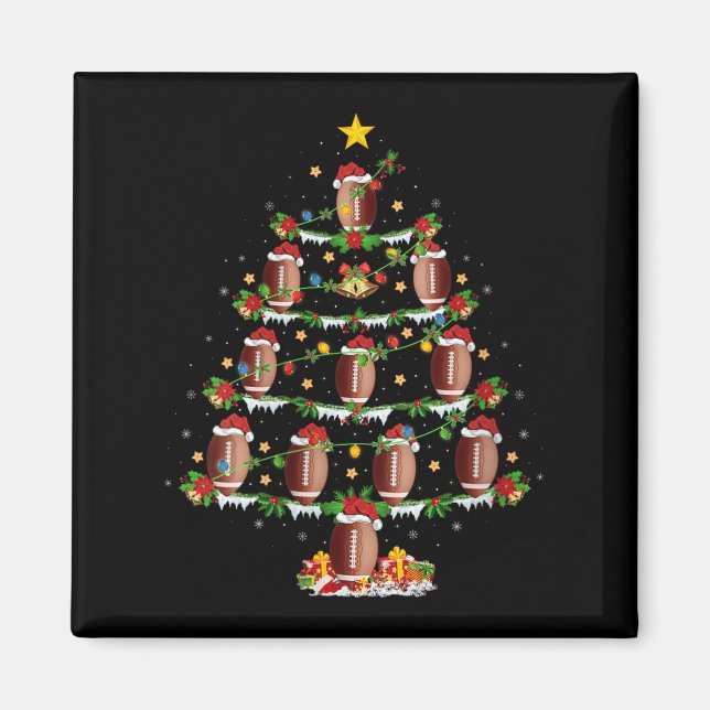 Imán Womens Football Christmas Tree Lights Srts Player  (Frente)