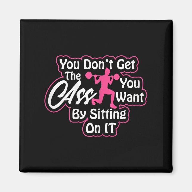 Imán Womens Glutes Workout Day Insrational Motivational (Frente)