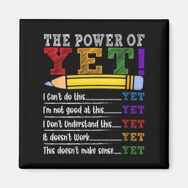 Imán Womens Growth Mindset Teacher Motivational Sitive  (Frente)