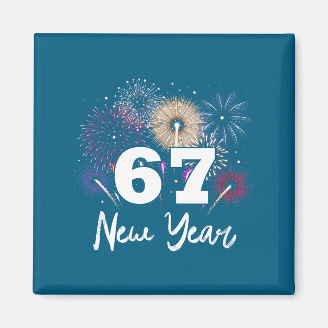 Imán Womens Happy 2026 New Year's Eve Party 67 Meme V-n (Frente)