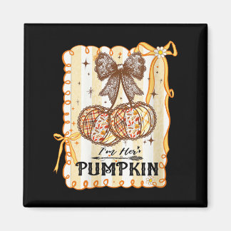 Imán Womens I'm Her Pumpkin Cherry Couple Coquette Bow 