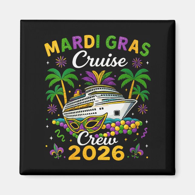 Imán Womens Mardi Gras Cruise Crew 2026 Trip New Orlean (Frente)