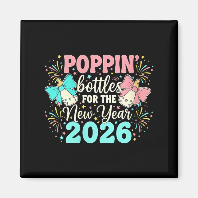 Imán Womens Pn Bottles For The New Year Pregnancy Bow M (Frente)