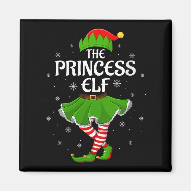 Imán Womens Princess Elf Christmas Family Girls Women E (Frente)