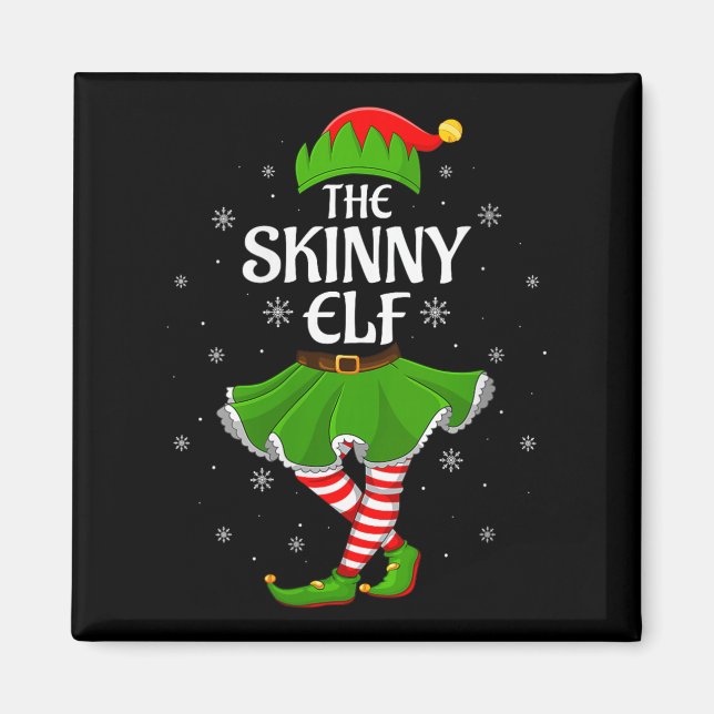 Imán Womens Skinny Elf Christmas Family Girls Women Elf (Frente)