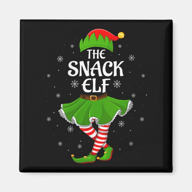 Imán Womens Snack Elf Christmas Family Girls Women Elf  (Frente)