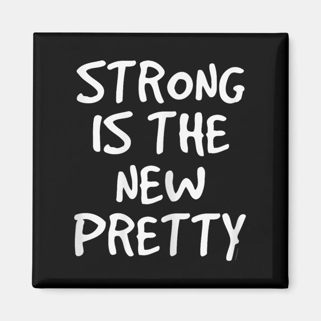 Imán Womens Strong Is The New Pretty Shirt - Gym Motiva (Frente)