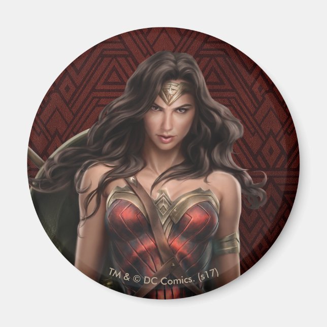 Imán Wonder Woman Battle Ready Comic Art (Frente)