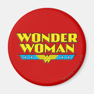 Imán Wonder Woman Name and Logo