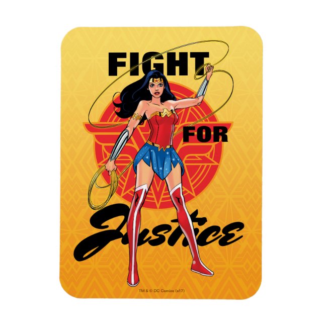 Imán Wonder Woman With Lasso - Fight For Justice (Vertical)