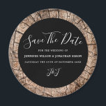 Imán Wood Grain Rustic Wedding Tree Ring Custom<br><div class="desc">Wood Grain Rustic Wedding Tree Ring Custom magnet</div>