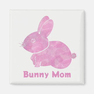 Imán Woodcut Bunny Mom