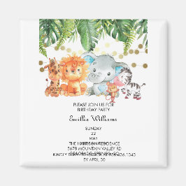 Imán Woodland Animals Adventure Baby Shower