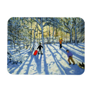 Imán Woodland en invierno cerca de Ashbourne Derbyshire