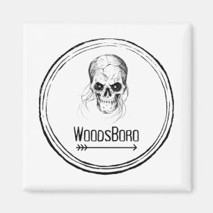 Imán Woodsboro Vintage cara de espanto Halloween