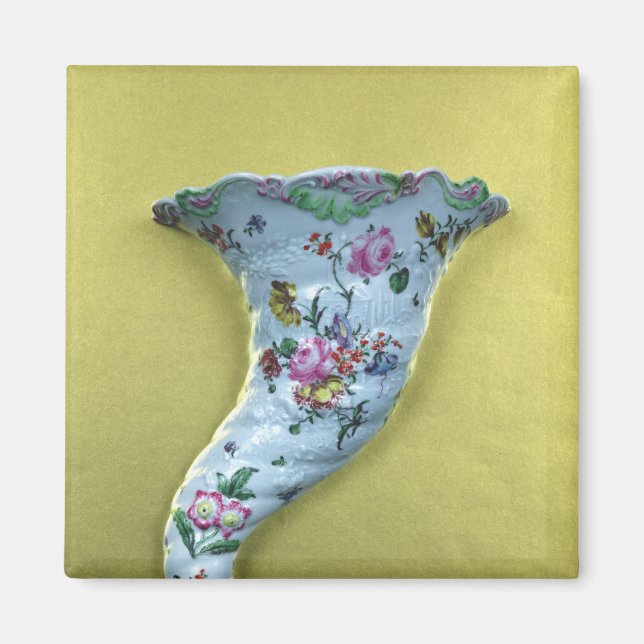 Imán Worcester cornucopia wall pocket, c.1760 (Frente)