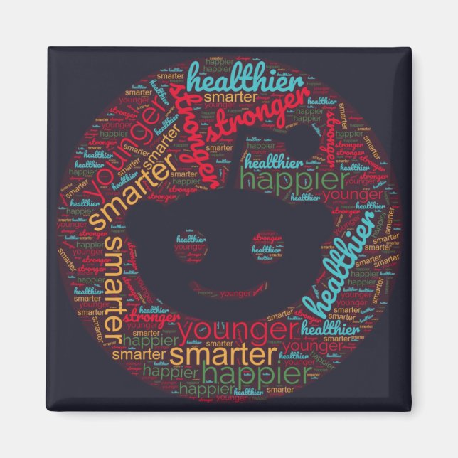 Imán Word Subliminal Art para el icono social reddit (Frente)
