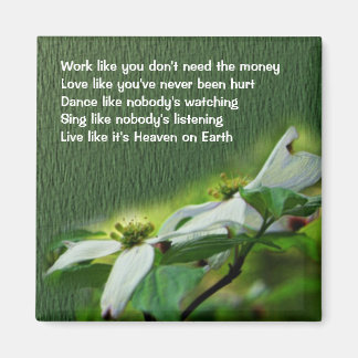 Imán Work Love Dance Dogwood Inspirador Magnet