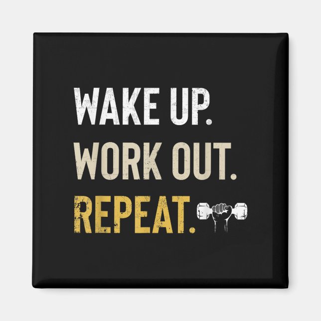 Imán Workou Wake Up Insrational And Motivational Gym Gi (Frente)