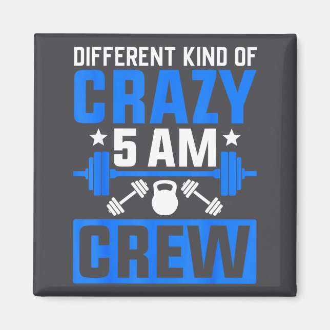 Imán Workout Squad 5am Crew Funny Gym Quote  (Frente)