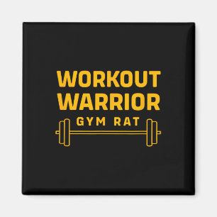 Imán Workout Warrior Bodybuilding Funny Gym Rat