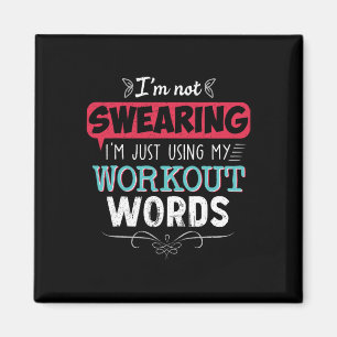 Imán Workout Words Divertido Chiste Divertido Gimnasio