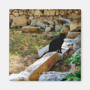 Imán World2Celebrate: Día de Apreciación del Gato Negro