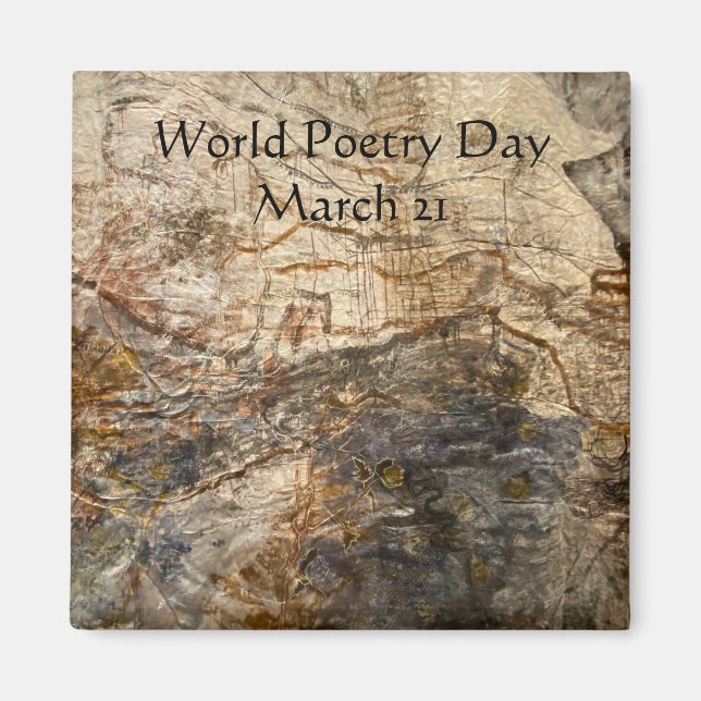 Imán World2Celebrate: Día Mundial de la Poesía (Frente)