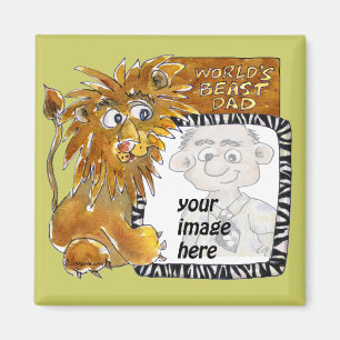 Imán World Beast Dad Fathers Day Magnet