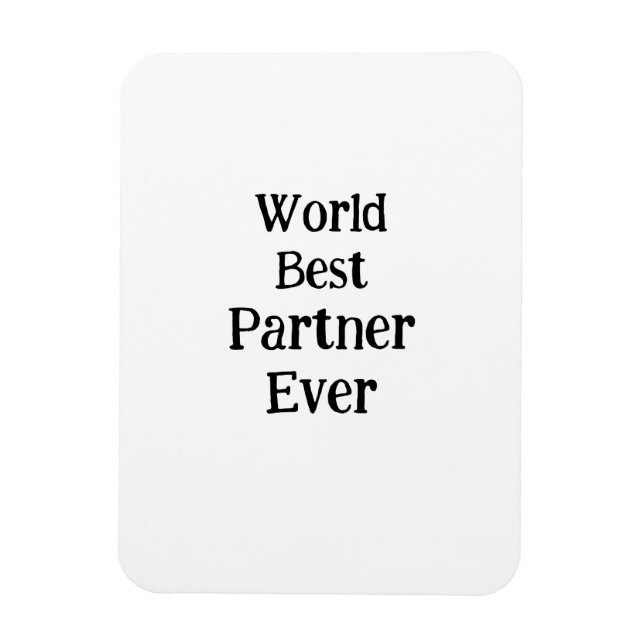 Imán World best partner ever valentine's day lover gf  (Vertical)