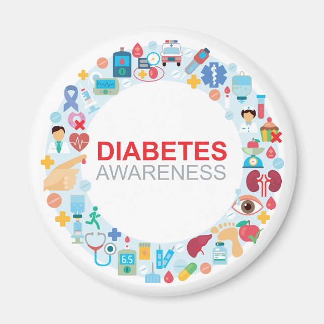 Imán World Diabetes Day Awareness Cirnet (Frente)