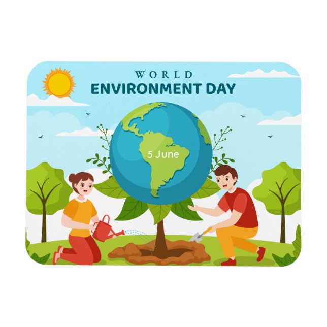 Imán World Environment Day Tree Planting (Horizontal)