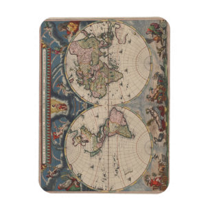 Imán World Map Globe Travel Antiguo
